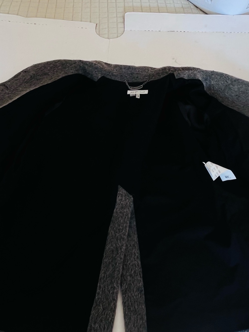 See by Chloe gray alpaca mohair wool peacoat * - Picture 13 of 14